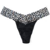 Bomuld - Leopard Undertøj Hanky Panky Supima Cotton Original Rise Thong - Black/Classic Leopard