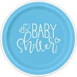 Unique Party Disposable PlatesBaby Shower Hearts 8-pack