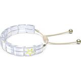 Tekstil Armbånd Swarovski Letra Star Bracelet - Gold/White/Transparent
