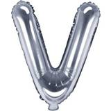 Bogstavballoner Ballon Bogstav V sølv 35 cm