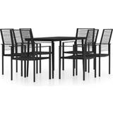 Dining table and chairs vidaXL 3099206 Patio Dining Set, 1 Table incl. 6 Chairs