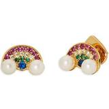 Kate Spade Imitation Rainbow Stud Earrings - Gold/Pearl/Multicolour