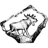 Krystal Dekorationer Målerås Moose Bull Dekorationsfigur 5.5cm