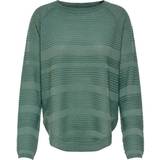 Grøn - Stribede Overdele Only Caviar Texture Knitted Pullover - Green/Chinois Green