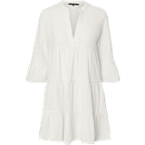 Vero Moda Heli 3/4 Short Dress - White/Snow White