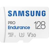 128 GB - V30 Hukommelseskort Samsung Pro Endurance microSDXC Class 10 UHS-I U3 V30 100/40MB/s 128GB