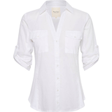Dame - Hvid Skjorter Part Two Cortnia Long Sleeved Shirt - Bright White