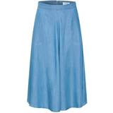 32 - Dame - Midinederdele Part Two Pernille Skirt - Light Blue Denim
