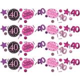 Amscan 40 Sparkling Celebration Pink Confetti