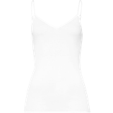 Hanro Bomuld Undertøj Hanro Cotton V-Neck Seamless Camisole - White