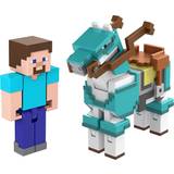 Minecraft Plastlegetøj Minecraft Armored Horse og Steve Figur Turkis