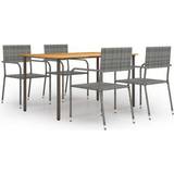 Stål Havemøbelsæt Havemøbel vidaXL 3072498 Patio Dining Set, 1 Table incl. 4 Chairs