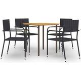 Kvadratiske - Træ Havemøbelsæt vidaXL 3072489 Patio Dining Set, 1 Table incl. 4 Chairs