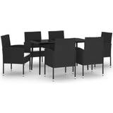 Dining table and chairs vidaXL 3099634 Patio Dining Set, 1 Table incl. 6 Chairs