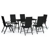 Dining table and chairs vidaXL 3099110 Patio Dining Set, 1 Table incl. 6 Chairs