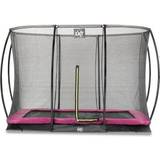 Kan graves ned - Pink Trampoliner Exit Toys Silhouette InGround Trampoline 244x366cm + Safety Net