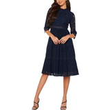 48 - Dame - Flæse Kjoler Happy Holly Madison Lace Dress - Navy