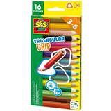 Kuglepenne SES Creative Triangular Grip Colour Pencils 16pcs
