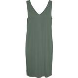 Dame - Grøn - Korte kjoler - S Vero Moda Filli Sleeveless V-Neck Dress - Green