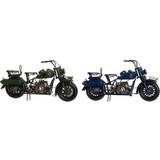 Motorcykel brugskunst Dkd Home Decor Køretøj Motorcykel Vintage (2 pcs) (34 x 12 x 17 cm) Dekorationsfigur