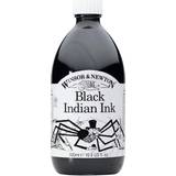 Winsor & Newton Sort Hobbyartikler Winsor & Newton drawing ink 030 black indian ink 500 ml