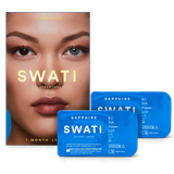 Farvede kontaktlinser Swati 1-Month Lenses Sapphire 1-pack