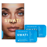 Blå Kontaktlinser Swati 1-Month Lenses Aquamarine 1-pack