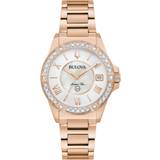 Bulova Herre Armbåndsure Bulova Rose Goldtone Diamond Marine Star