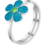Ringe Pia & Per Flower Ring - Silver/Blue/Green