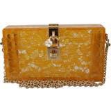 Indvendig lomme - Transparent Håndtasker Dolce & Gabbana DG Yellow Plexiglass Taormina Lace Clutch Borse Bag BOX Yellow ONESIZE