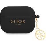 Høretelefoner Guess AirPods Pro Cover 4G Charms Sort
