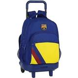 Gul - Indvendig lomme Skoletasker FC Barcelona Skolerygsæk med Hjul Compact