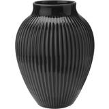 Knabstrup Rund Brugskunst Knabstrup Profiliert Black Vase 20cm