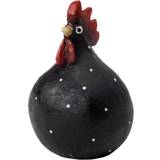 Sort Brugskunst Naasgransgarden Høne i sort med hvide prikker Fin til hverdag eller påske størrelse Lille 5,2 cm Påskepynt