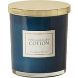 Blå - Bomuld Lysestager, Lys & Dufte Dacore i æske cotton blå/guld Duftlys