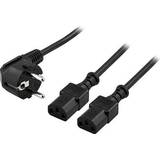 InLine 230V CEE 7/7 til C13 Strøm Y-Splitter kabel 3 m