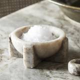 Køkkentilbehør Nordal "Merian" lysebrun marmor Dessertskål