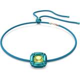 Gul Halskæder Swarovski Dulcis Necklace - Blue/Yellow