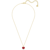 Rød Halskæder Swarovski Ginger Pendant Necklace - Gold/Transparent/Red