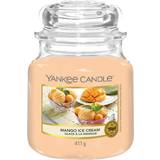 Med låg - Orange Lysestager, Lys & Dufte Yankee Candle Rumdufte Duftende Mango Ice Cream Classic Medium Glass 411 g Duftlys