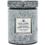 Transparent Duftlys Voluspa Vermeil Small Jar with Lid Makassar Ebony & Peach Duftlys