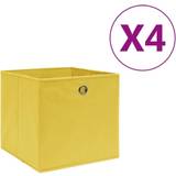 Gul Brugskunst vidaXL 4 stk. 28x28x28 cm uvævet stof gul Opbevaringsboks