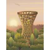 Vissevasse Brugskunst Vissevasse Nature Forest Tower 50x70 cm Plakat