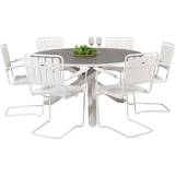 Hvid Havemøbelsæt Havemøbel Venture Design Copacabana Patio Dining Set, 1 Table incl. 6 Chairs