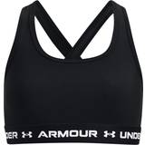 Elastan Toppe Børnetøj Under Armour Girl's Crossback Sports Bra - Black/White (1369971-001)