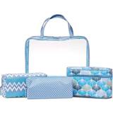 Blå Kosmetiktasker Gillian Jones Studio Transparent Cosmetic Bag Set - Blue