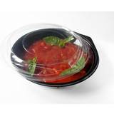 Antalis Salatskåle Antalis Plastbakke rund salatbowle APET sort 800ml V504 300stk/ka Salatskål