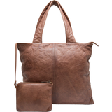 Brun - Skind Håndtasker Depeche Oversize Shopper Bag in Vintage Look - Chestnut
