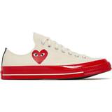 Herre Sneakers Converse x Comme des Garçons PLAY Chuck 70 Low Top - Pristine/Red/Egret