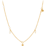 Hvid Halskæder Pernille Corydon Ocean Necklace - Gold/Pearls